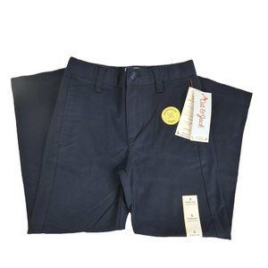 NWT Boys Cat & Jack Straight Pants Back to School Uniform Navy-Blue Husky 16